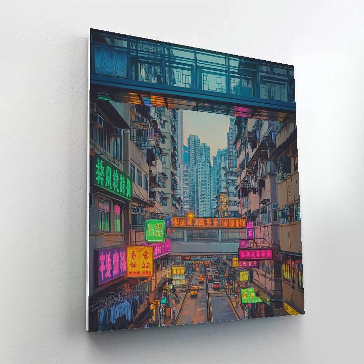Highrise Density Of Mongkok From Skybridge Hong Kong China Number painting