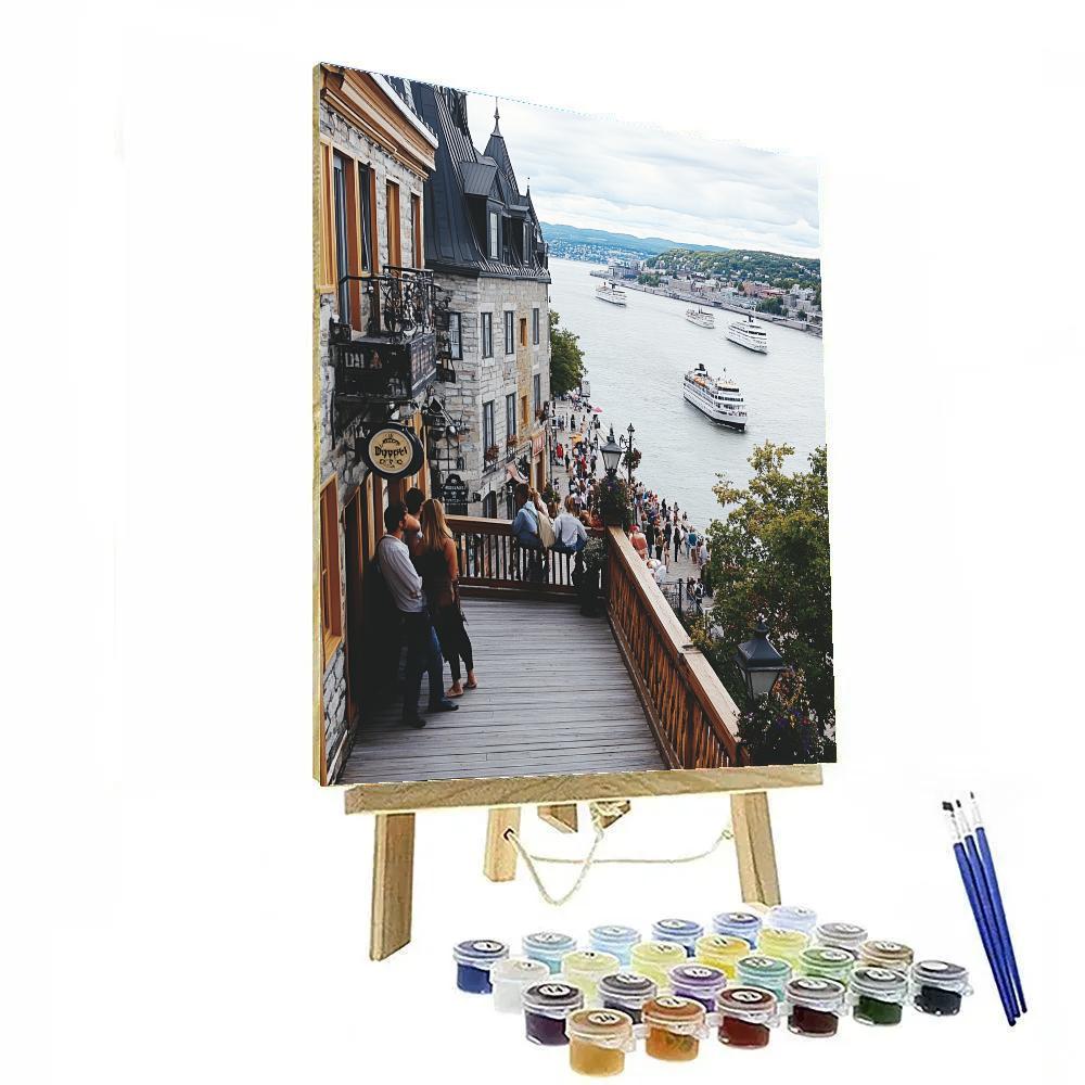 Historic Core Of Old Quebec From Terrasse Dufferin Quebec City Canada DIY paint by numbers
