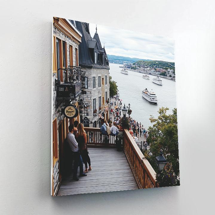 Historic Core Of Old Quebec From Terrasse Dufferin Quebec City Canada DIY paint by numbers