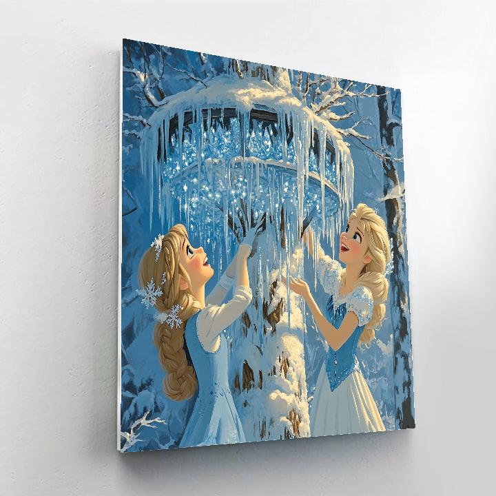 Elsa And Anna’s Frozen Treehouse Fun Disney Inspired painting number kit