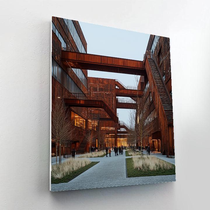 Industrial Heritage Of Zollverein Complex Essen Germany Number painting
