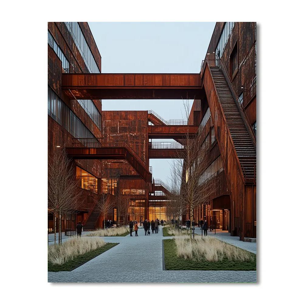 Industrial Heritage Of Zollverein Complex Essen Germany Number painting
