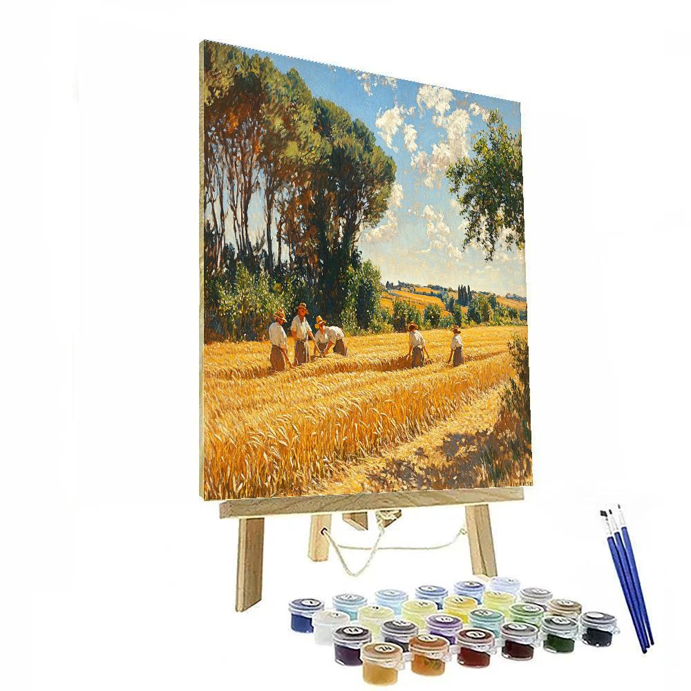 Jean-François Millet Inspired Harvest Scene Painting by numbers kit