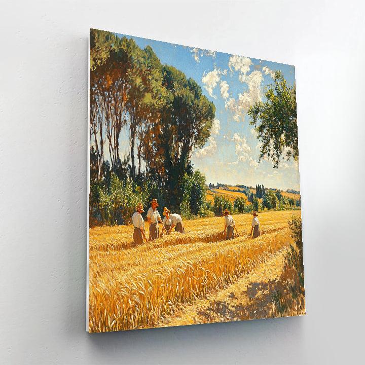 Jean-François Millet Inspired Harvest Scene Painting by numbers kit