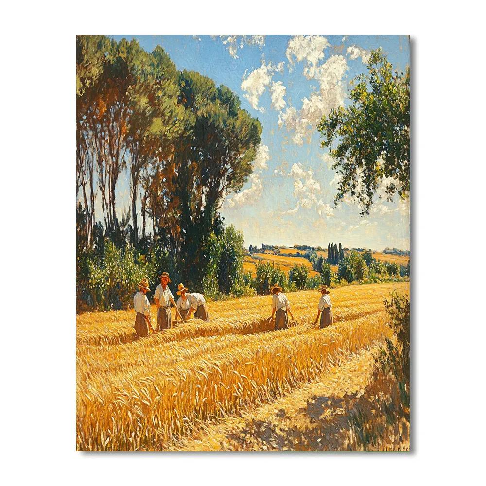 Jean-François Millet Inspired Harvest Scene Painting by numbers kit