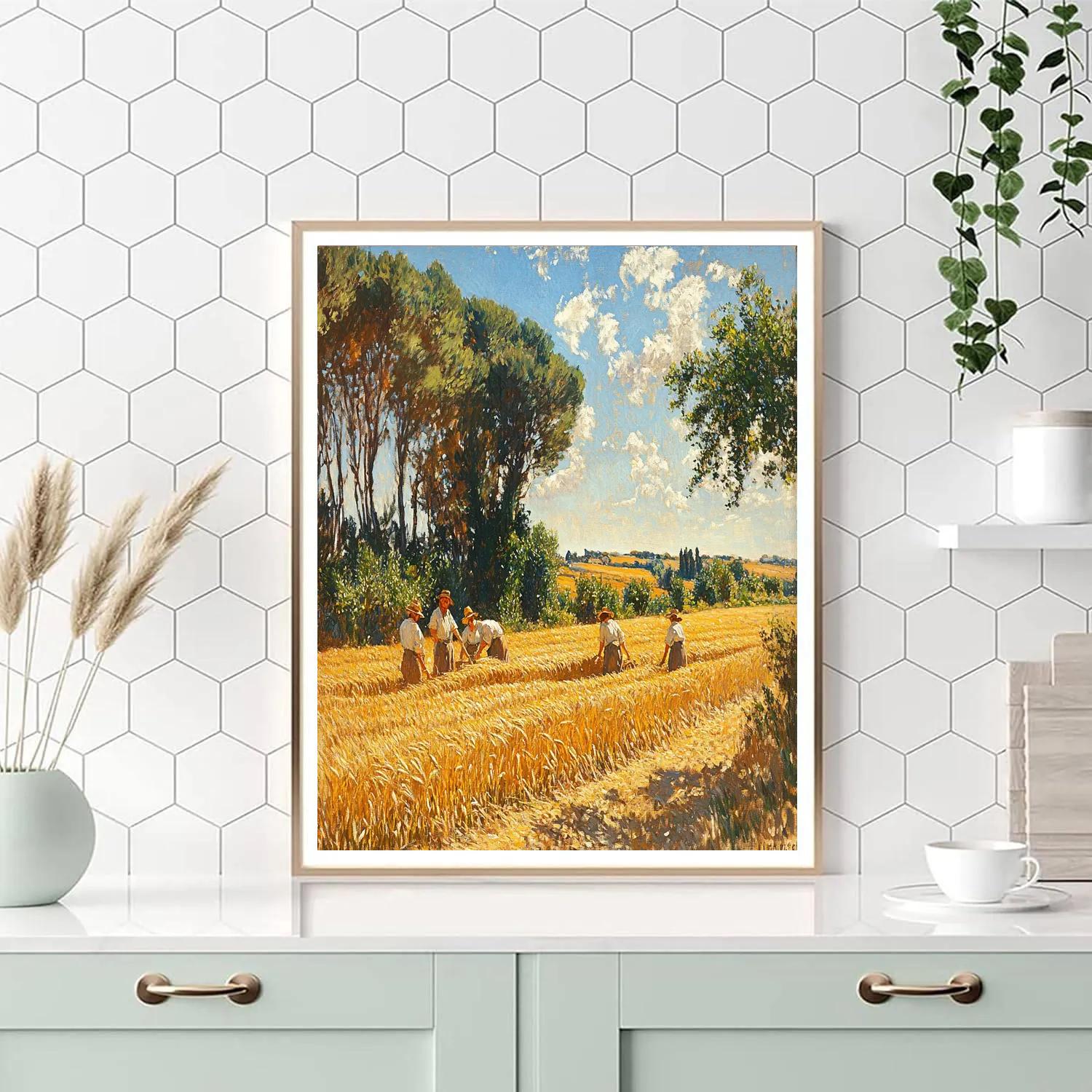 Jean-François Millet Inspired Harvest Scene Painting by numbers kit
