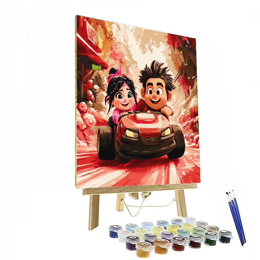 Wreck-It Ralph And Vanellope’s Sweet Race Disney Inspired Numbered painting kits