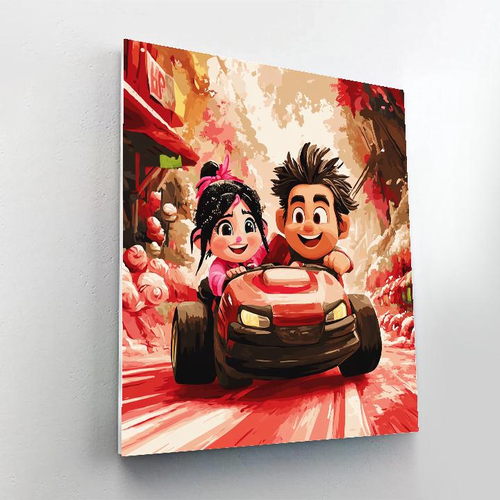 Wreck-It Ralph And Vanellope’s Sweet Race Disney Inspired Numbered painting kits
