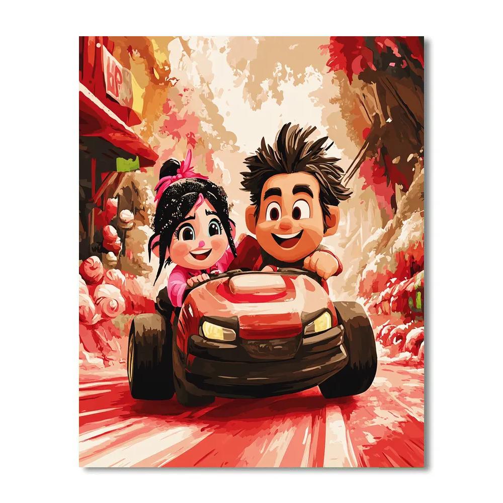 Wreck-It Ralph And Vanellope’s Sweet Race Disney Inspired Numbered painting kits