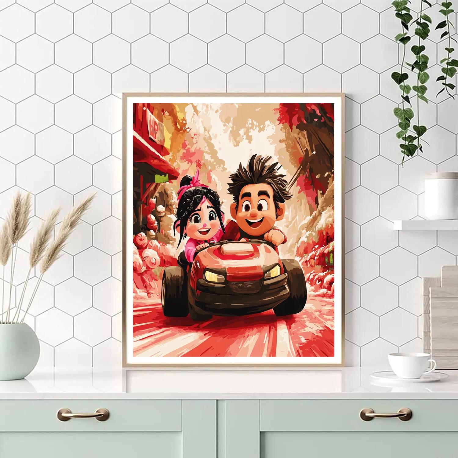 Wreck-It Ralph And Vanellope’s Sweet Race Disney Inspired Numbered painting kits