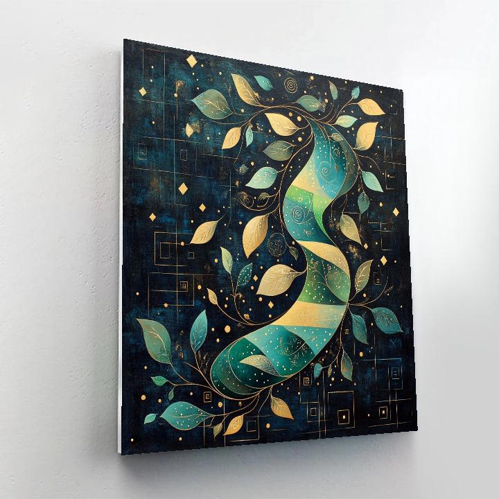 Gustav Klimt Inspired Golden River Of Leaves DIY paint by numbers