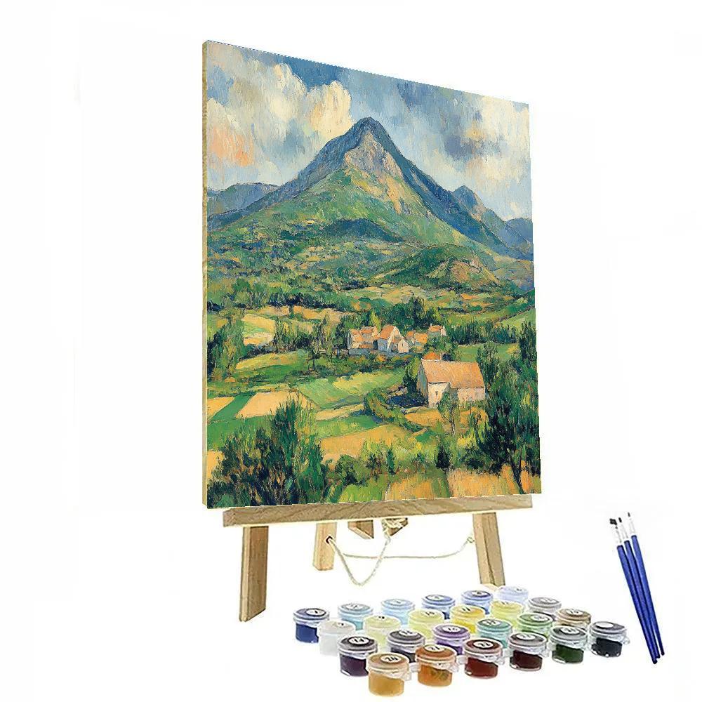 Paul Cézanne Inspired Mountain Landscape painting number kit
