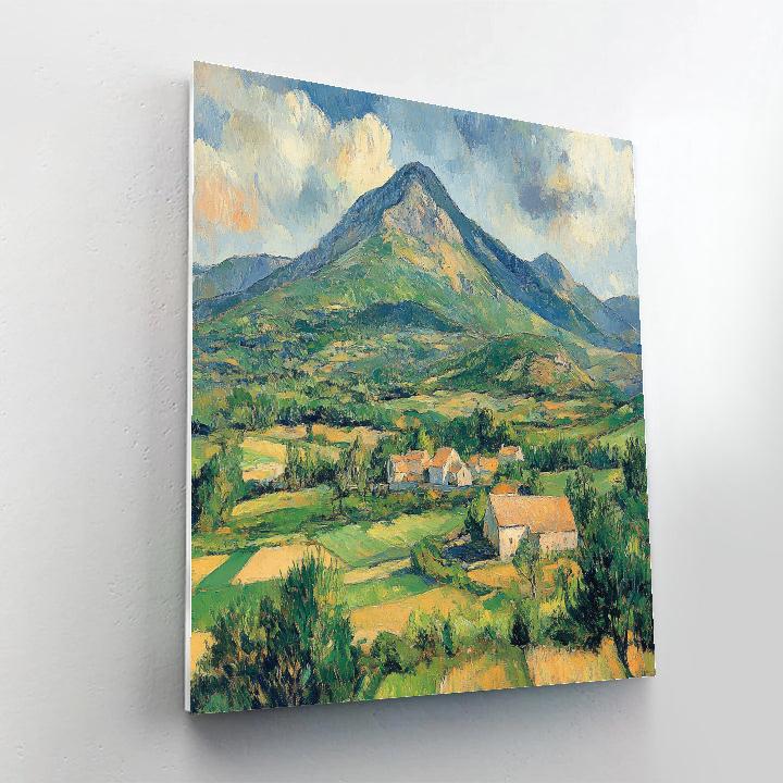 Paul Cézanne Inspired Mountain Landscape painting number kit