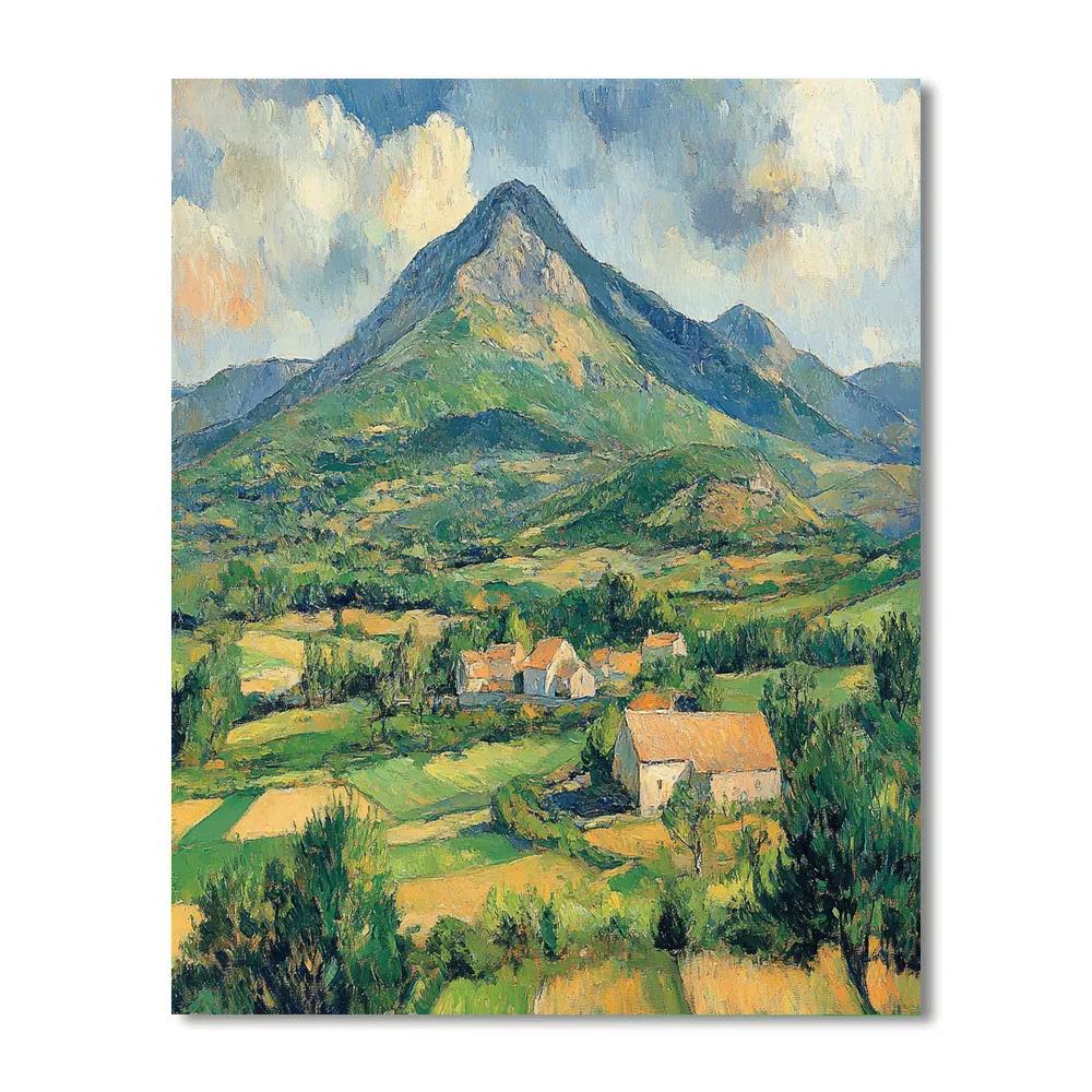 Paul Cézanne Inspired Mountain Landscape painting number kit