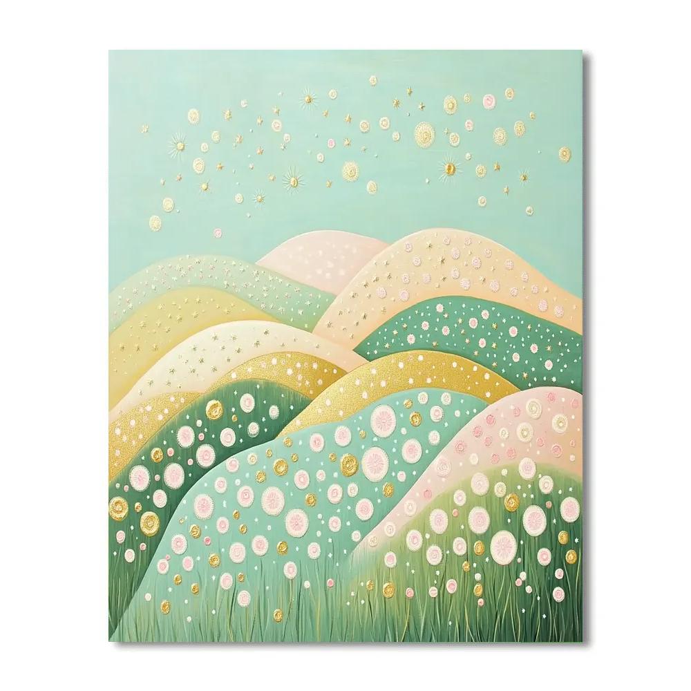 Gustav Klimt Inspired Ornamental Spring Hills DIY paint by numbers