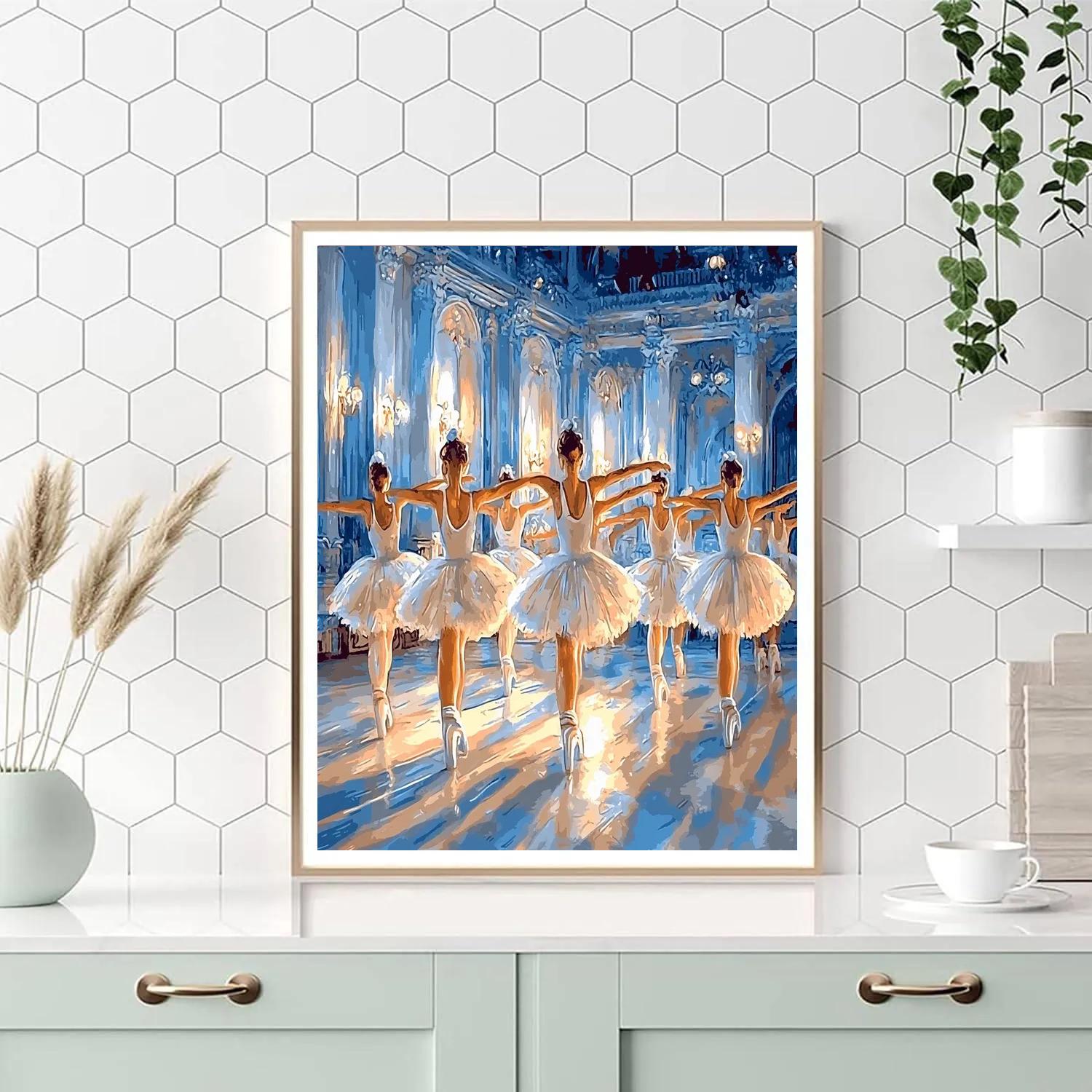 Edgar Degas Inspired Ballet Performance painting number kit