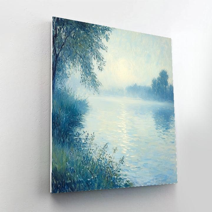 Claude Monet Inspired Morning Fog Over Lake DIY paint by numbers