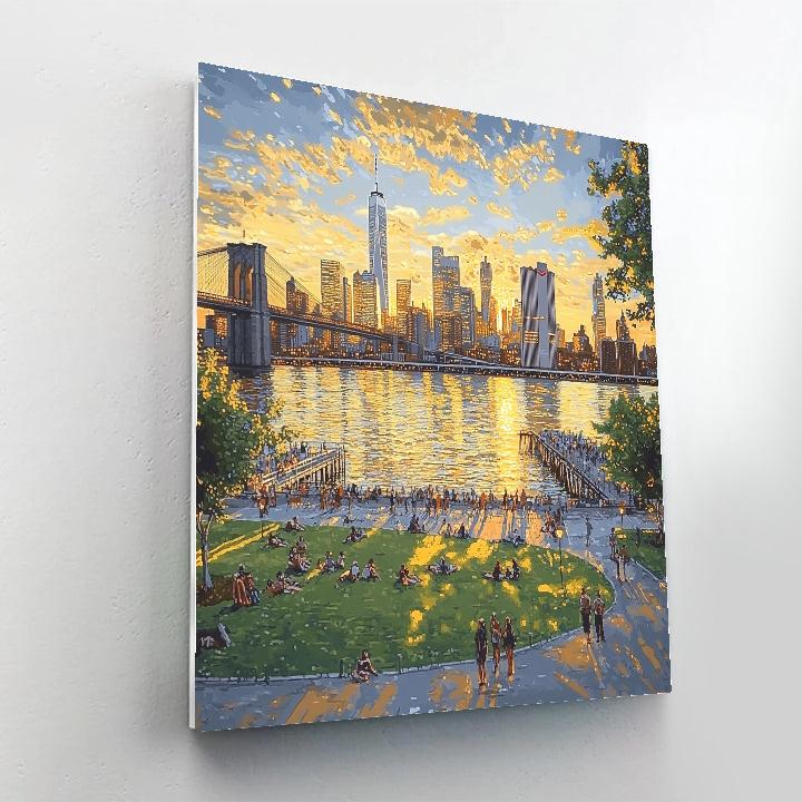 Skyline From Brooklyn Bridge Park Brooklyn New York United States DIY paint by numbers