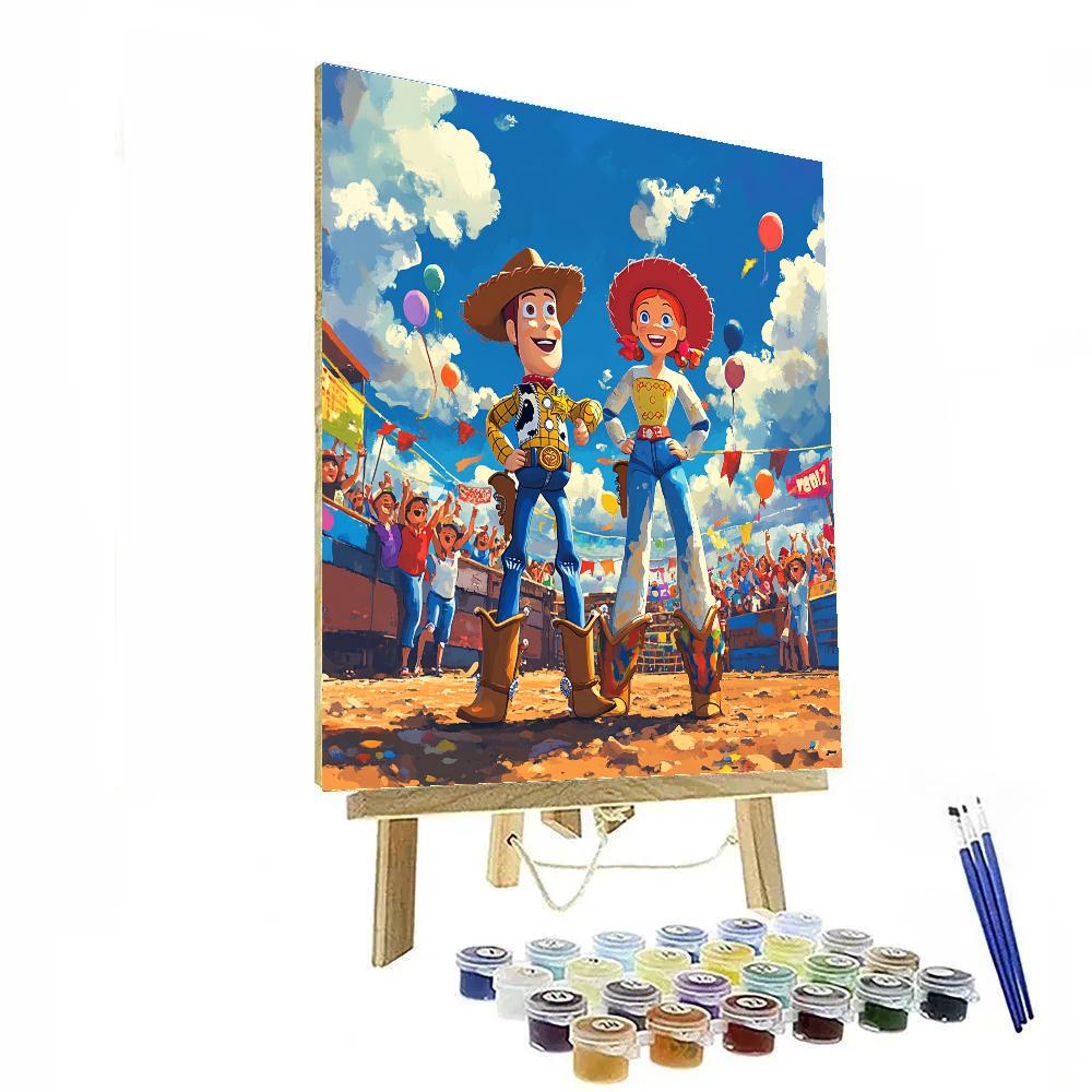Woody And Jessie’s Rodeo Adventure Disney Inspired Numbered painting kits
