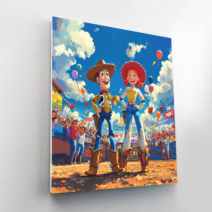 Woody And Jessie’s Rodeo Adventure Disney Inspired Numbered painting kits