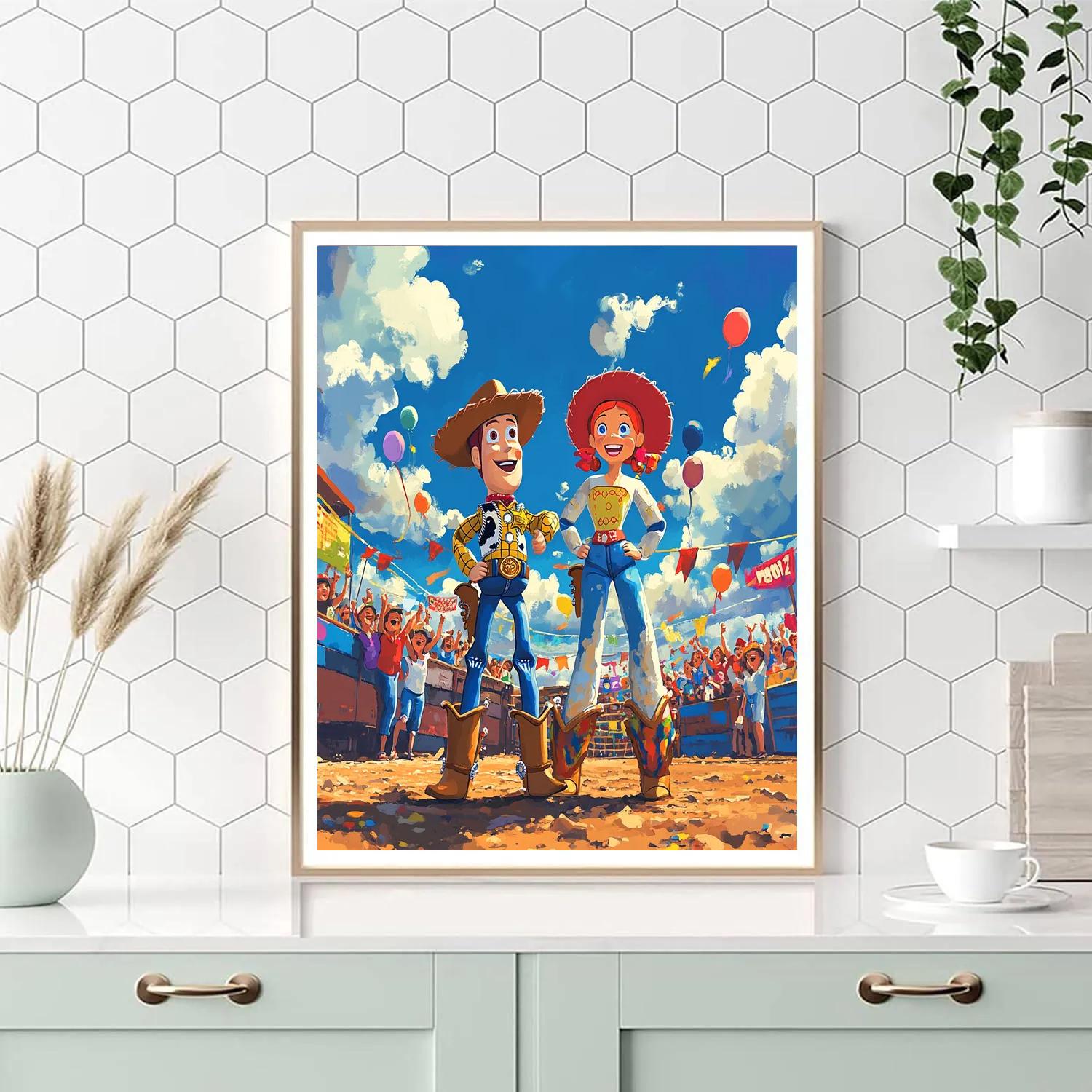 Woody And Jessie’s Rodeo Adventure Disney Inspired Numbered painting kits