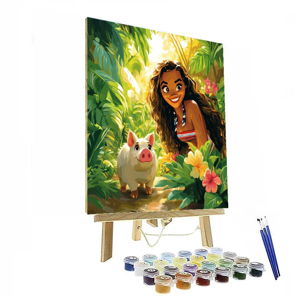 Moana And Pua’s Island Adventure Disney Inspired Paint by numbers art