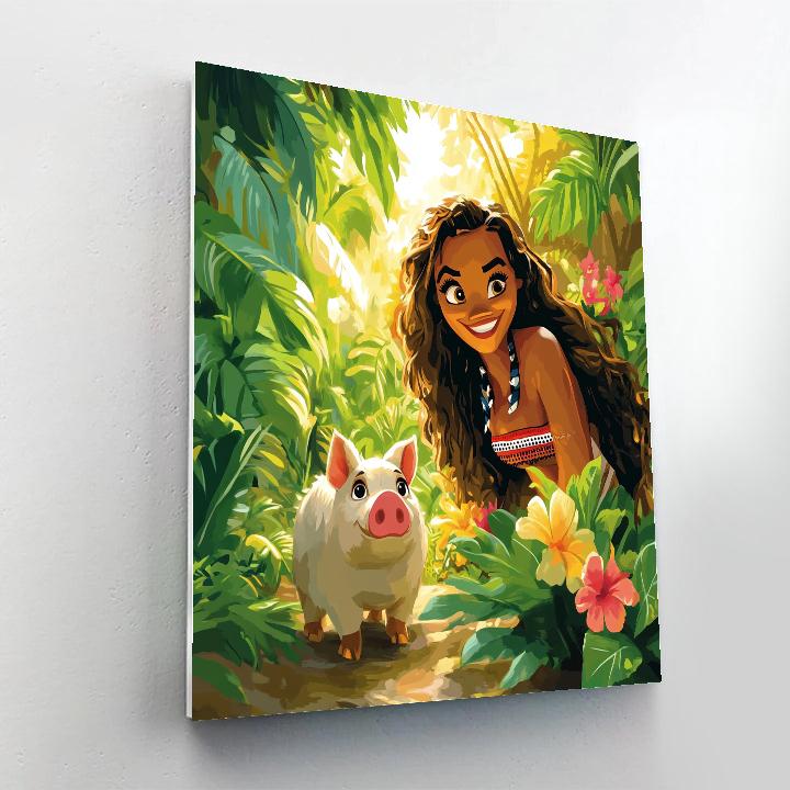 Moana And Pua’s Island Adventure Disney Inspired Paint by numbers art