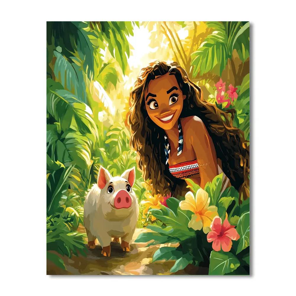 Moana And Pua’s Island Adventure Disney Inspired Paint by numbers art