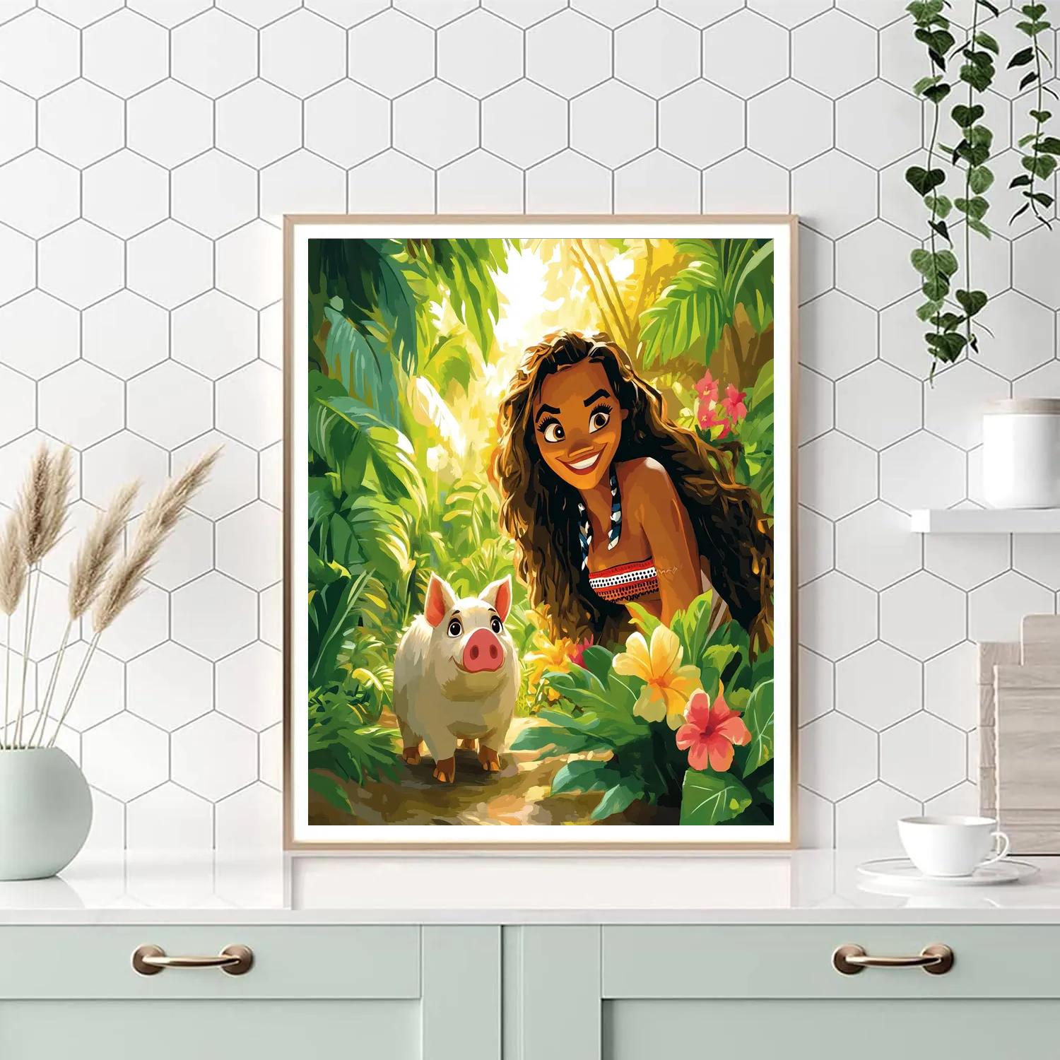 Moana And Pua’s Island Adventure Disney Inspired Paint by numbers art