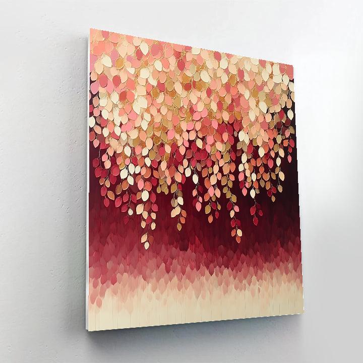 Gustav Klimt Inspired Ornamental Petal Cascade Number painting
