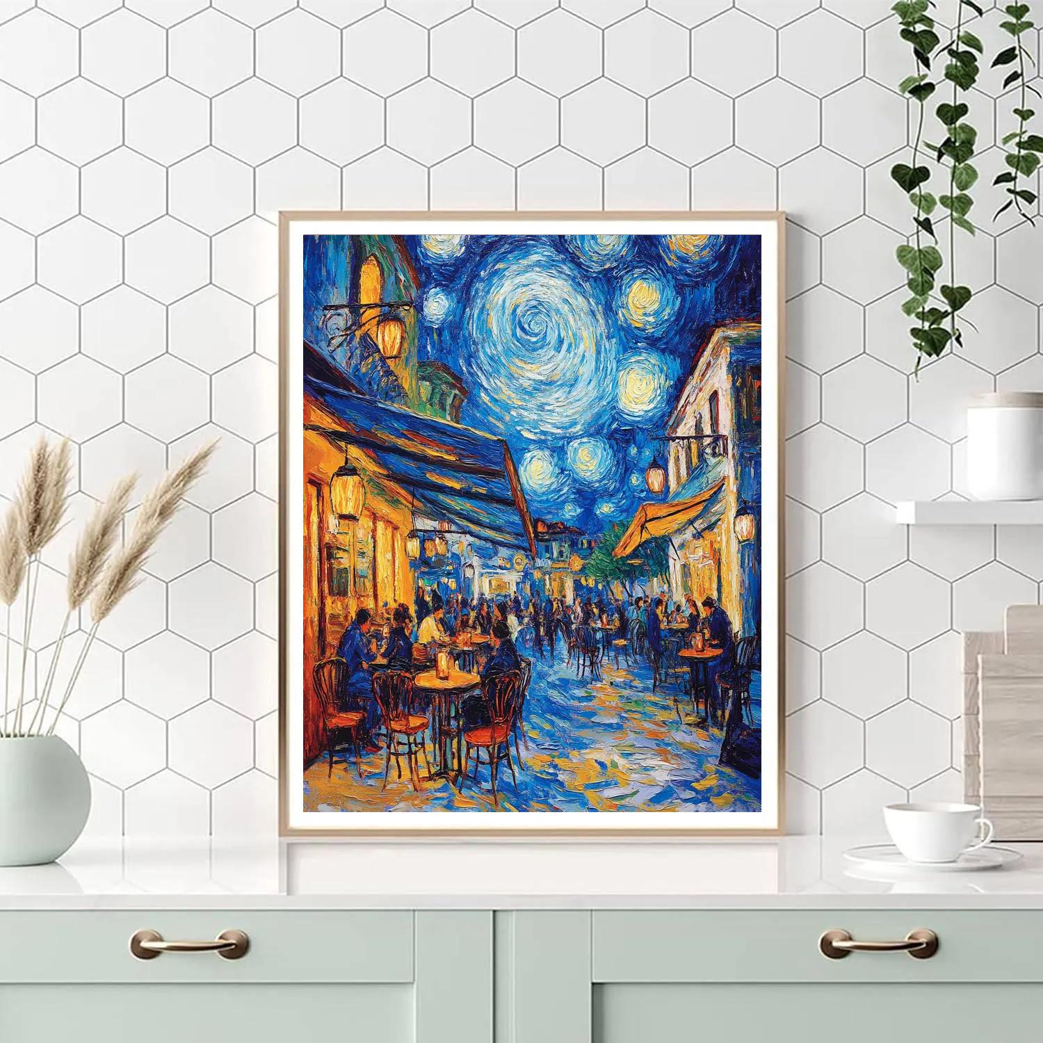 Vincent Van Gogh Inspired Nighttime Cafe Paint by numbers kits