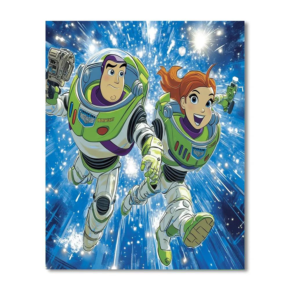 Buzz Lightyear And Jessie’s Space Mission Disney Inspired DIY paint by numbers