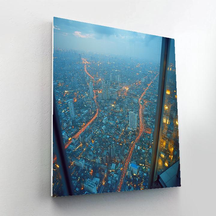 Cityscape From Baiyoke Sky Tower Observation Deck Bangkok Thailand DIY paint by numbers