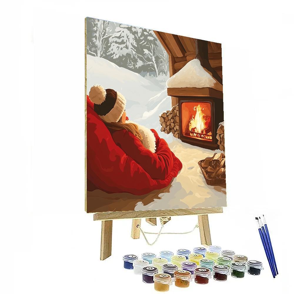 Anna’s Cozy Winter Cabin Day Disney Inspired paint by color