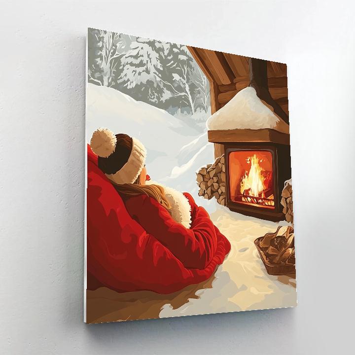 Anna’s Cozy Winter Cabin Day Disney Inspired paint by color