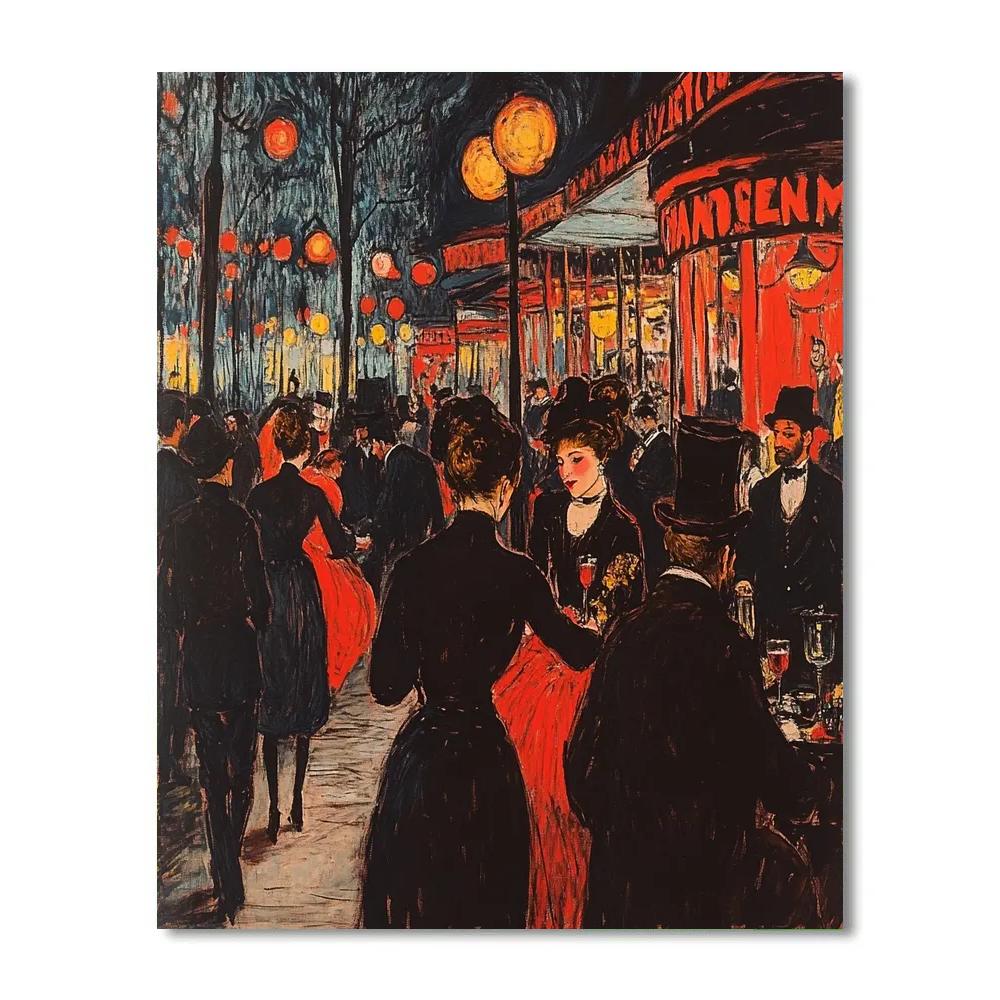 Henri Toulouse-Lautrec Inspired Cabaret Night Number painting
