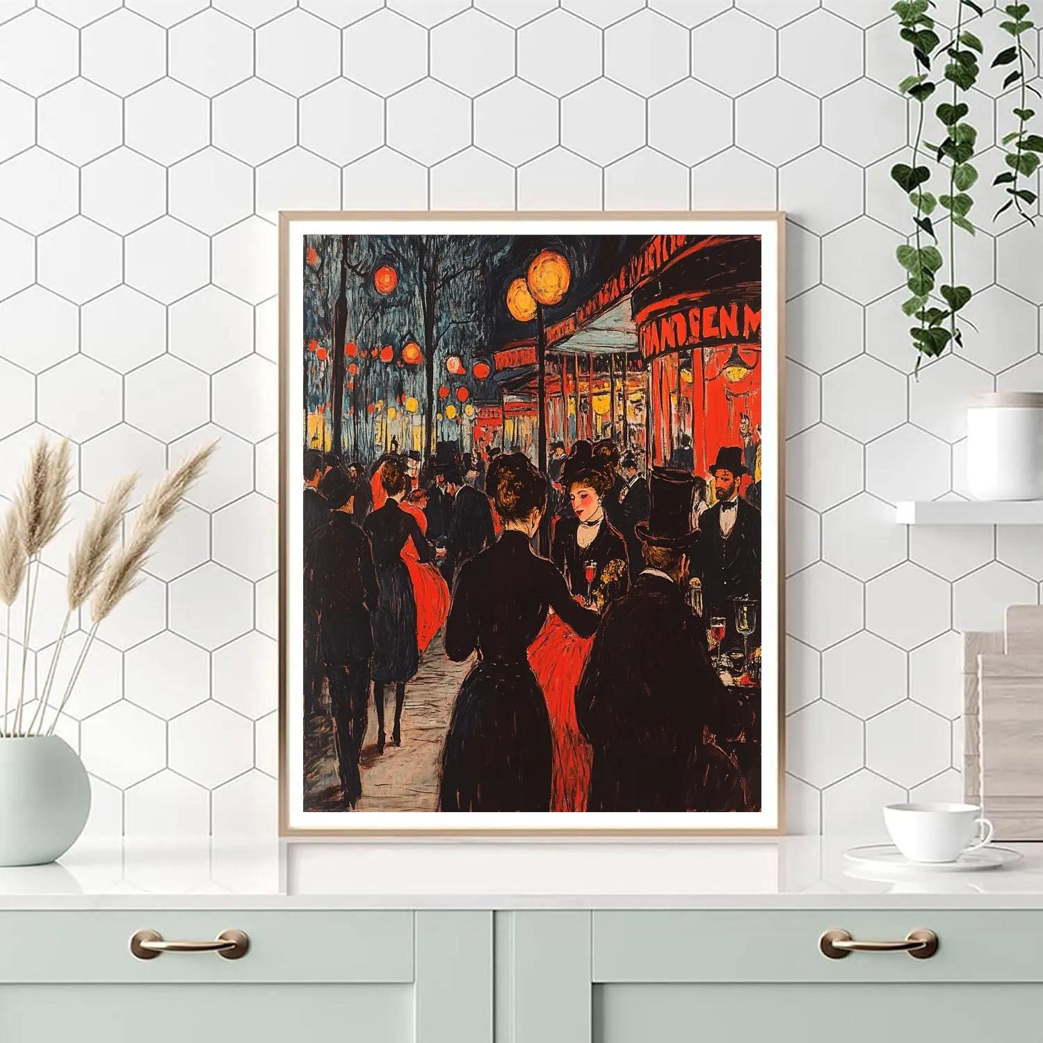 Henri Toulouse-Lautrec Inspired Cabaret Night Number painting