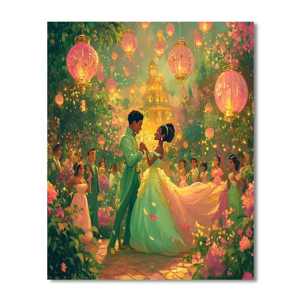Tiana And Naveen’s Royal Garden Party Disney Inspired Numbered painting kits