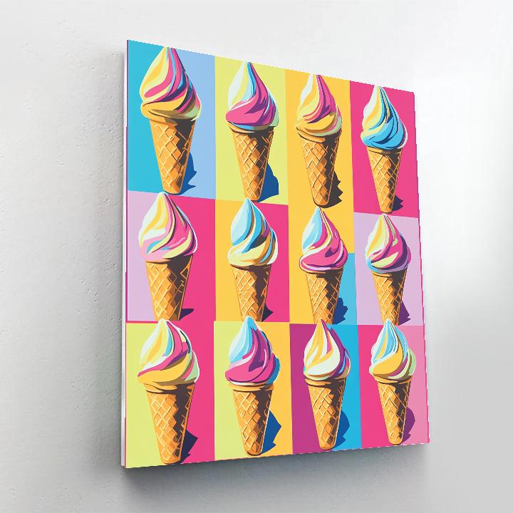 Andy Warhol Inspired Ice Cream Pop Art Paint by numbers kits