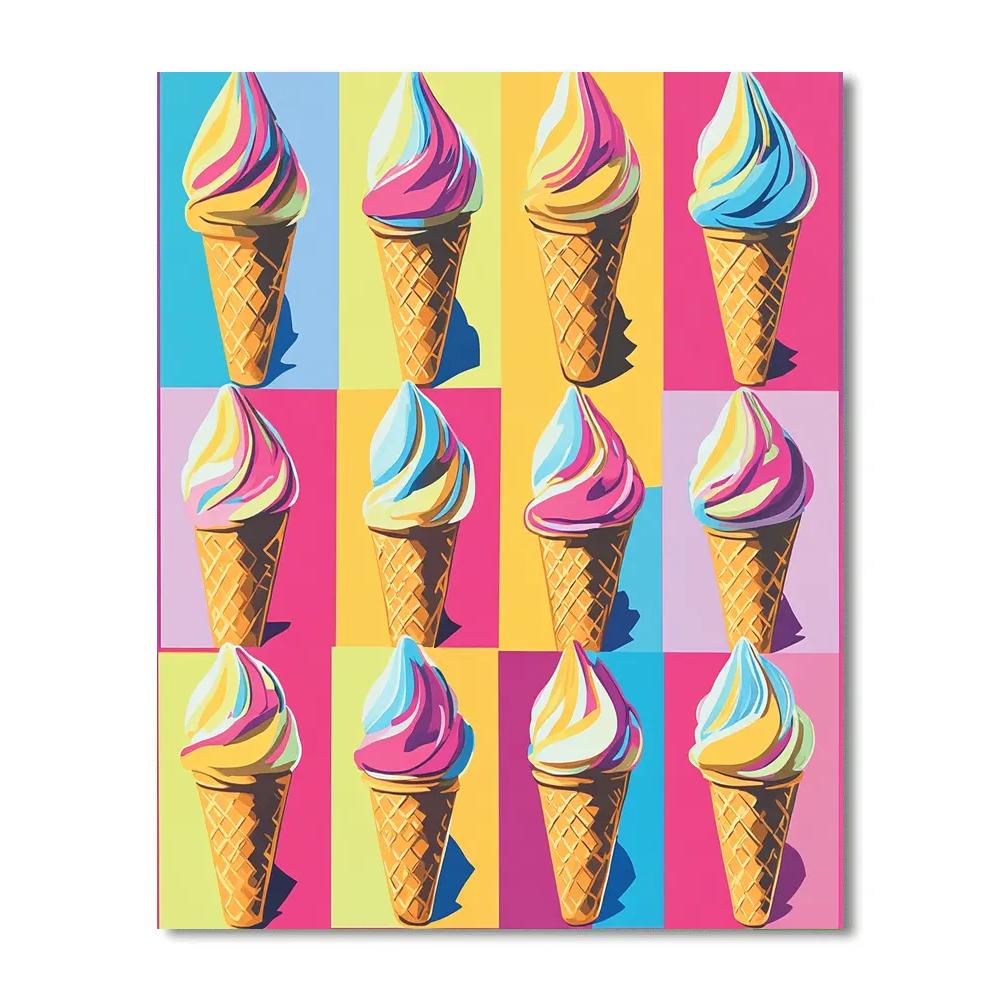 Andy Warhol Inspired Ice Cream Pop Art Paint by numbers kits