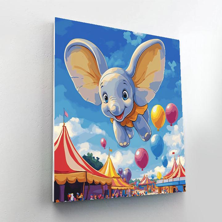 Dumbo’s Magical Circus Flight Disney Inspired paint by numbers