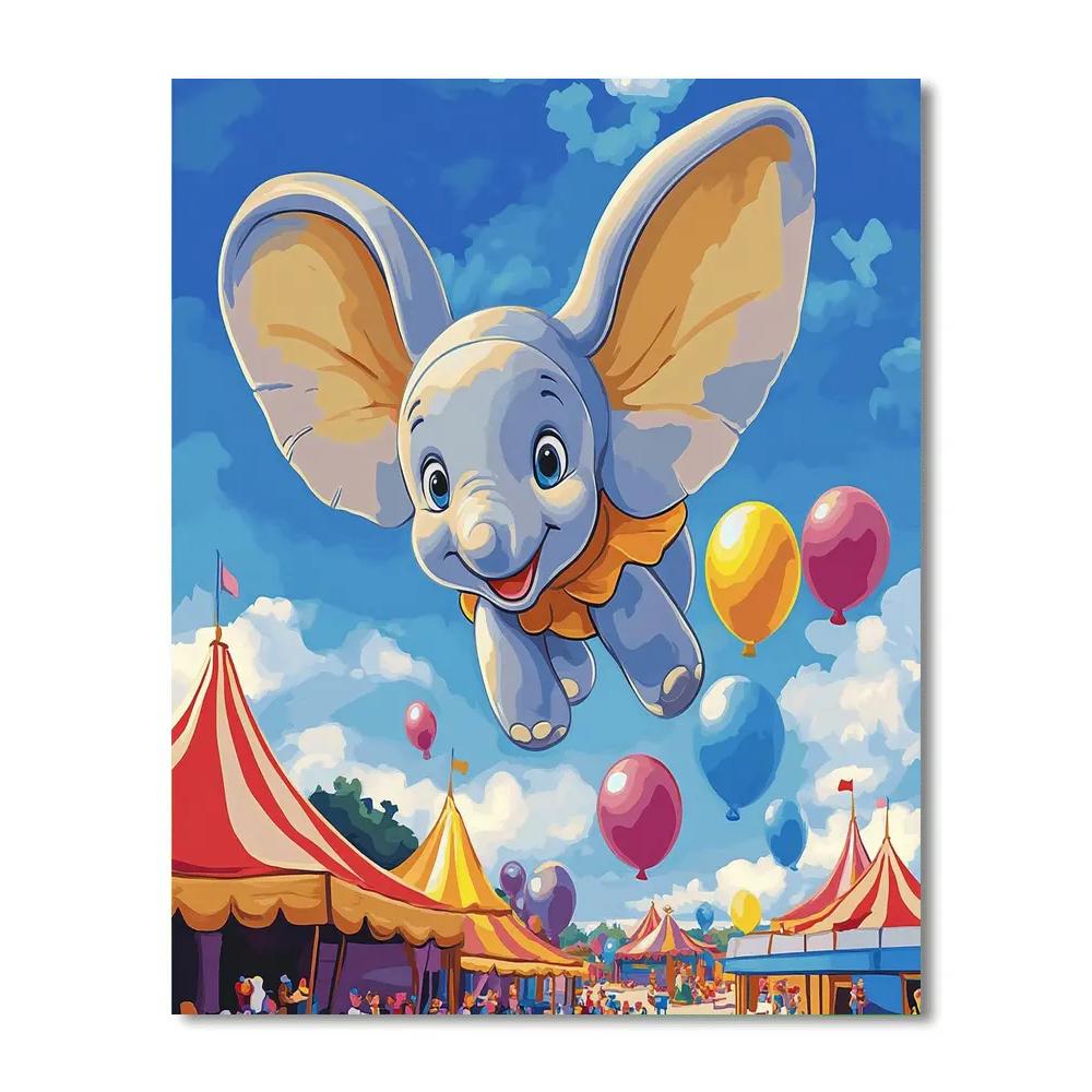 Dumbo’s Magical Circus Flight Disney Inspired paint by numbers