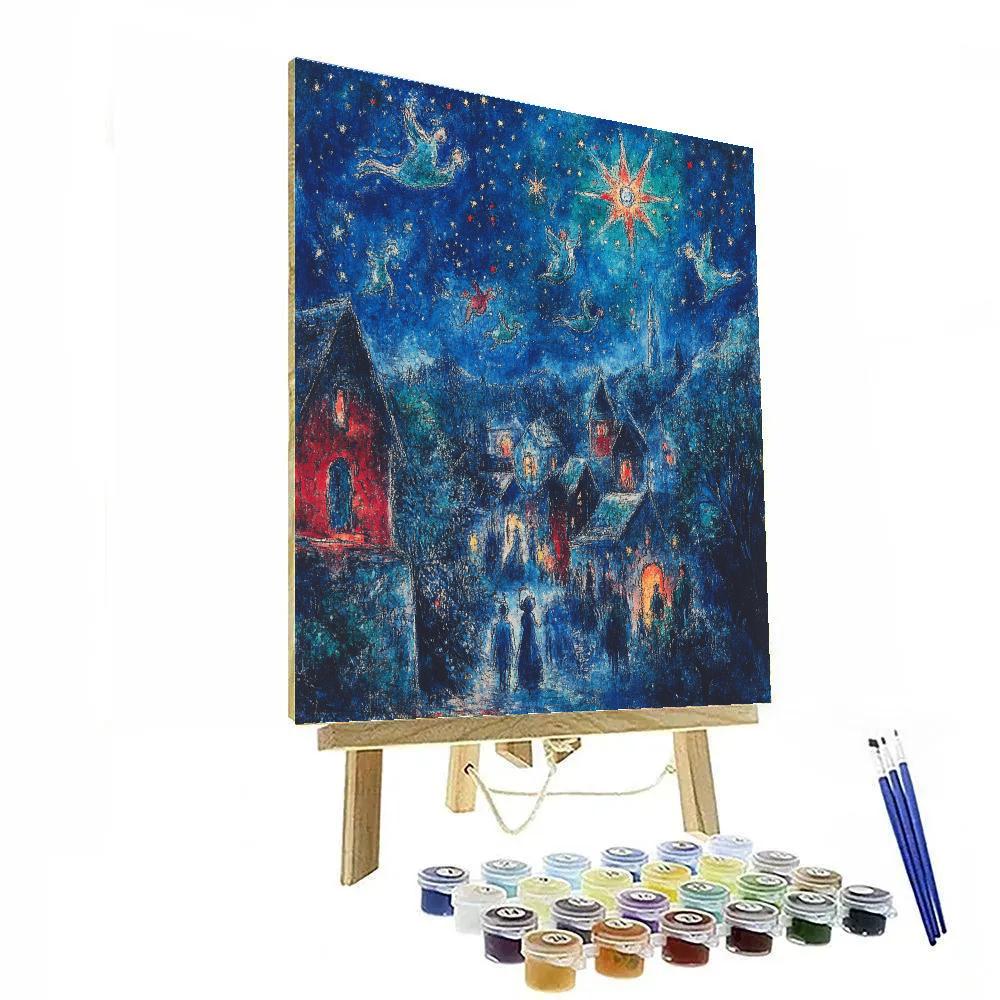 Marc Chagall Inspired Fairy Tale Village Paint by numbers art