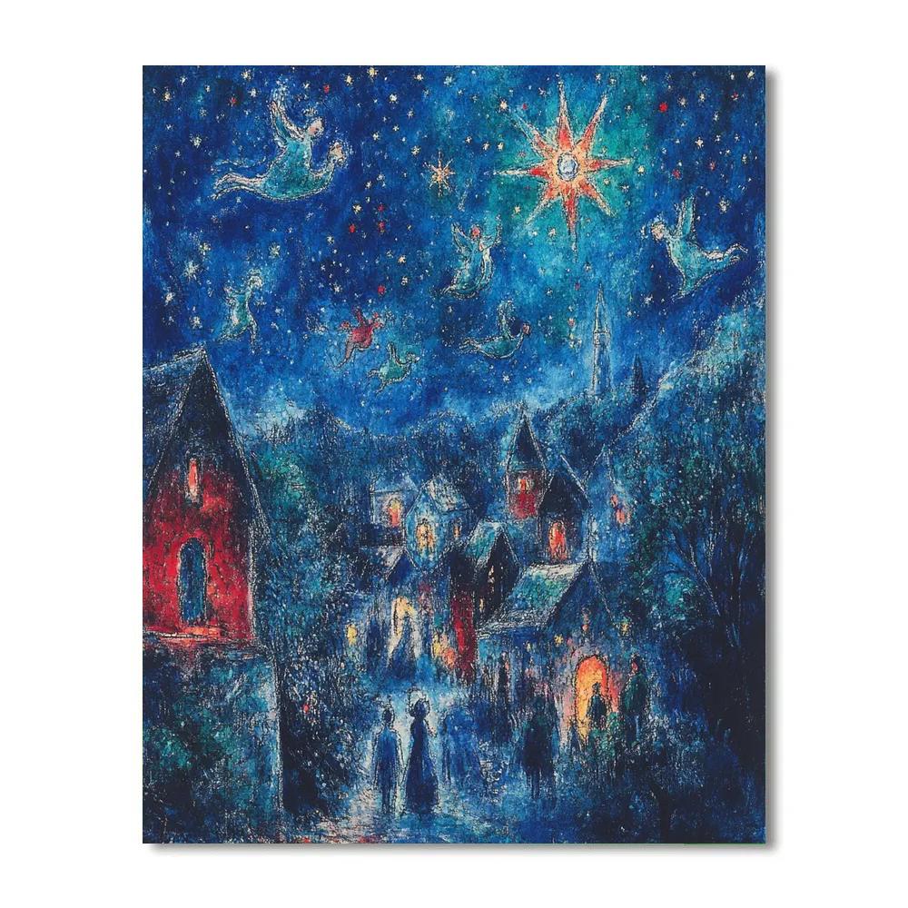 Marc Chagall Inspired Fairy Tale Village Paint by numbers art