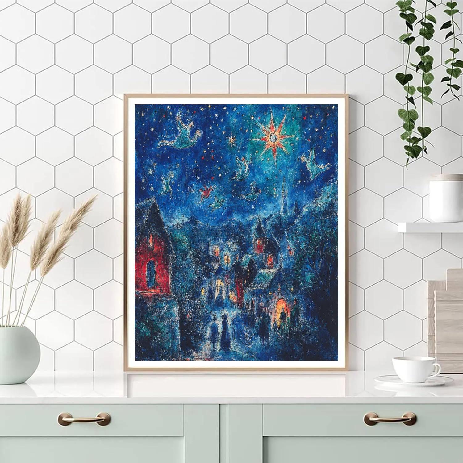 Marc Chagall Inspired Fairy Tale Village Paint by numbers art
