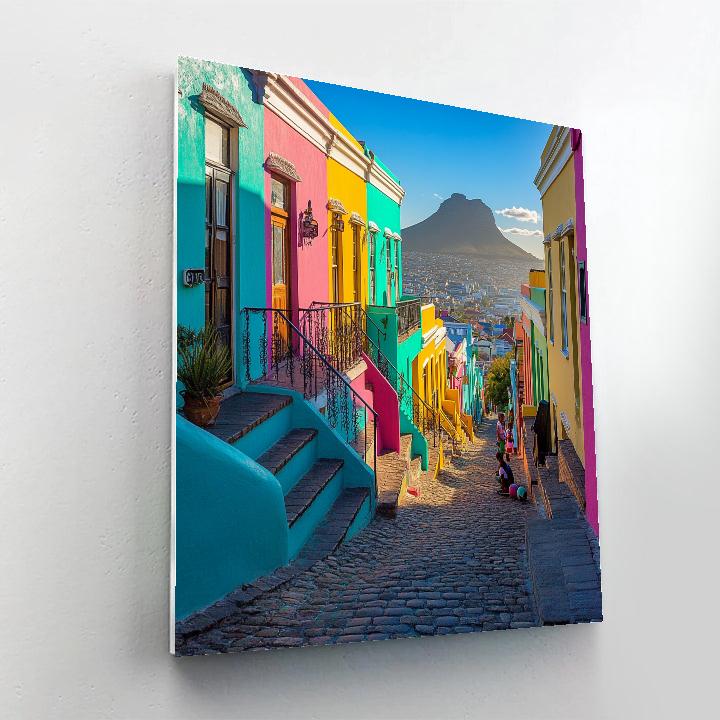 Colorful Historic Houses Of Bo Kaap Cape Town South Africa paint by color