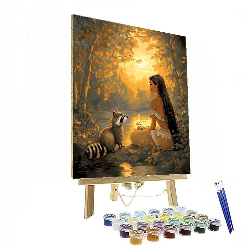 Pocahontas And Meeko’s River Evening Disney Inspired DIY paint by numbers