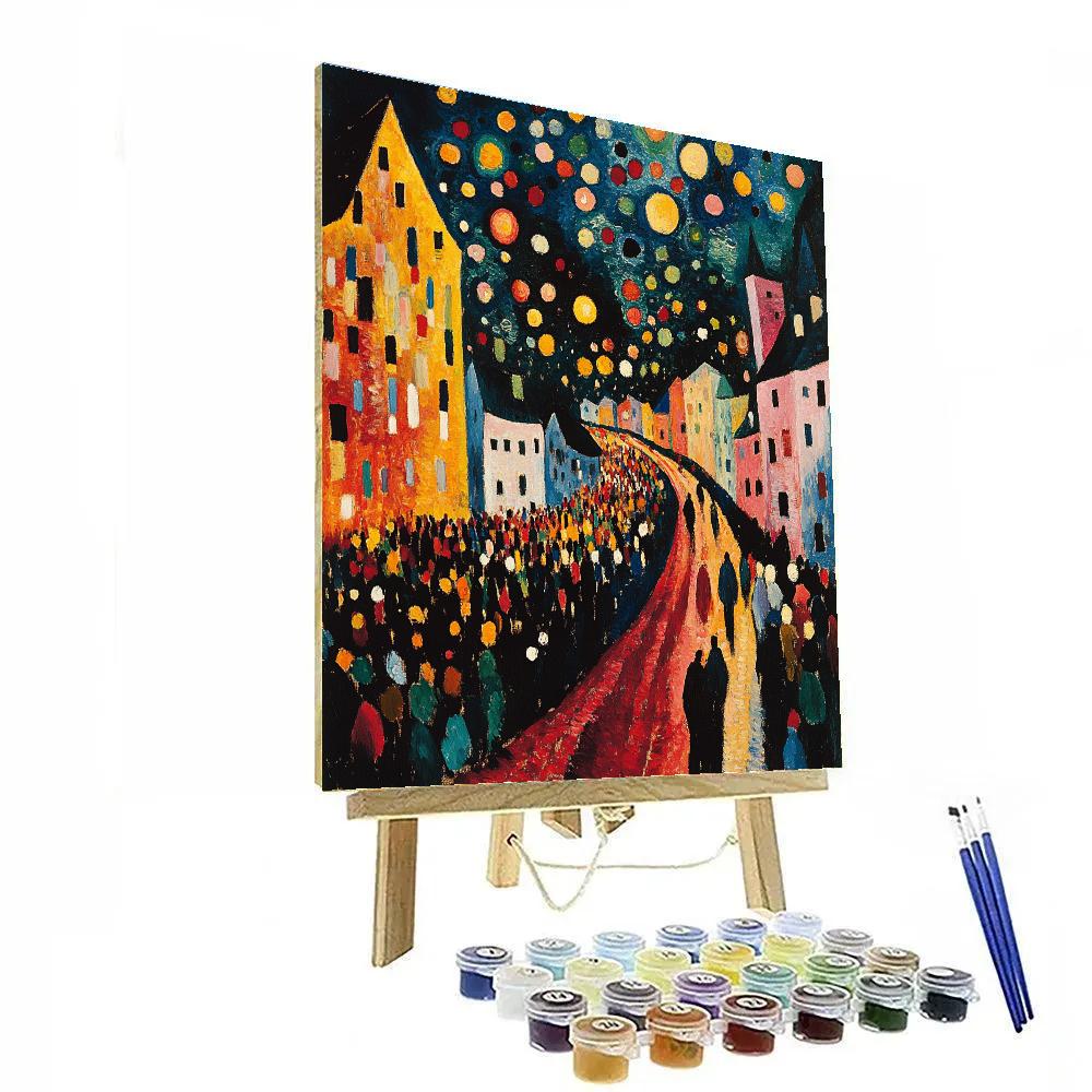 Wassily Kandinsky Inspired Abstract Festival DIY paint by numbers