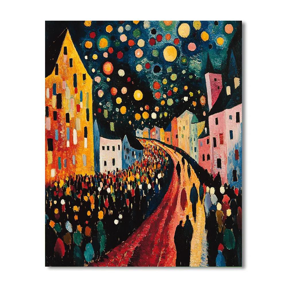 Wassily Kandinsky Inspired Abstract Festival DIY paint by numbers
