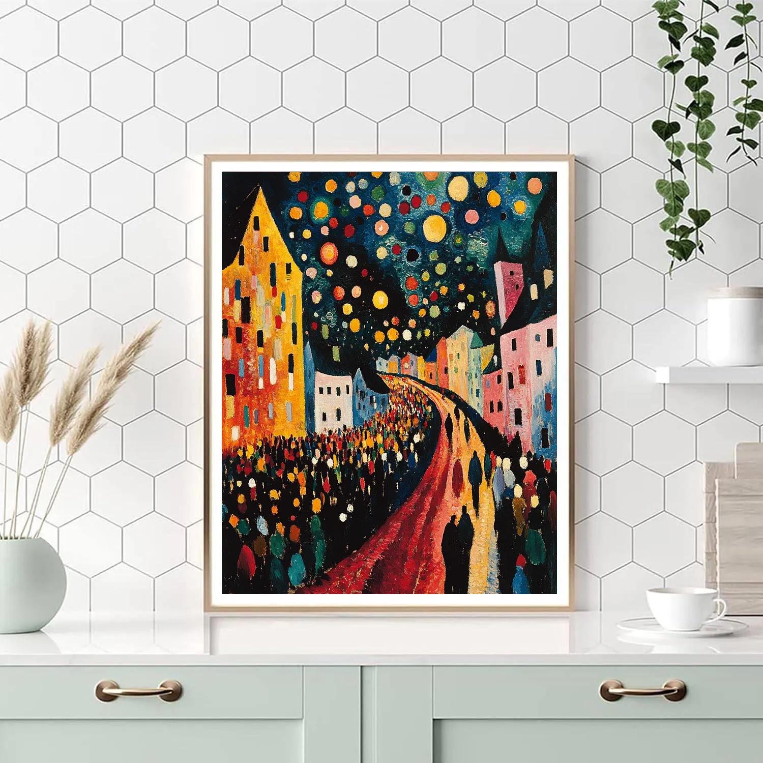 Wassily Kandinsky Inspired Abstract Festival DIY paint by numbers